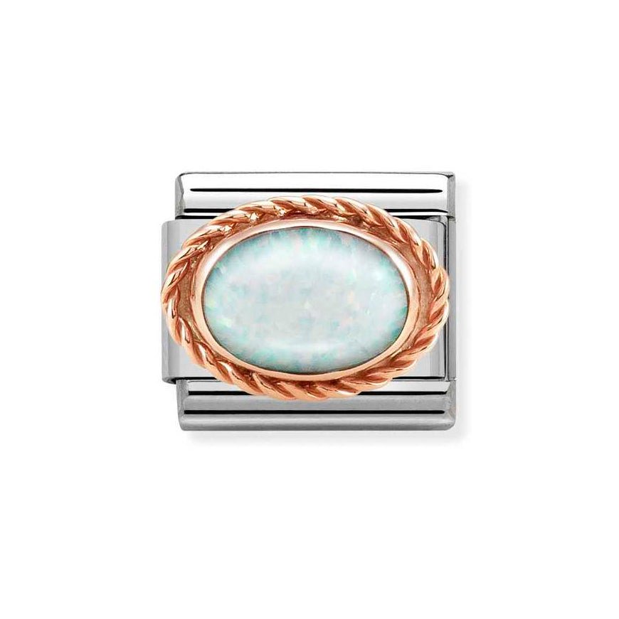 Nomination Rose Gold Classic White Opal Oval Charm - MococoNomination430507/078033497496249Charms and Links