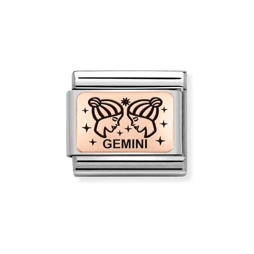 Nomination Rose Gold Classic Zodiac Gemini Charm - MococoNomination430112/038033497510020Charms and Links