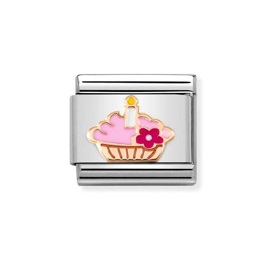 Nomination Rose Gold Cupcake Enamel Pink And Red Charm - MococoNomination430202/088033497504838Charms and Links