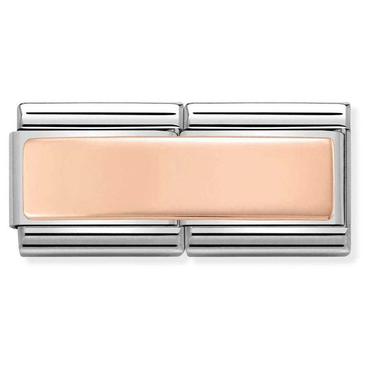 Nomination Rose Gold Plate Engravable Double Charm - MococoNomination430710/01/WEB8033497412249Charms and Links