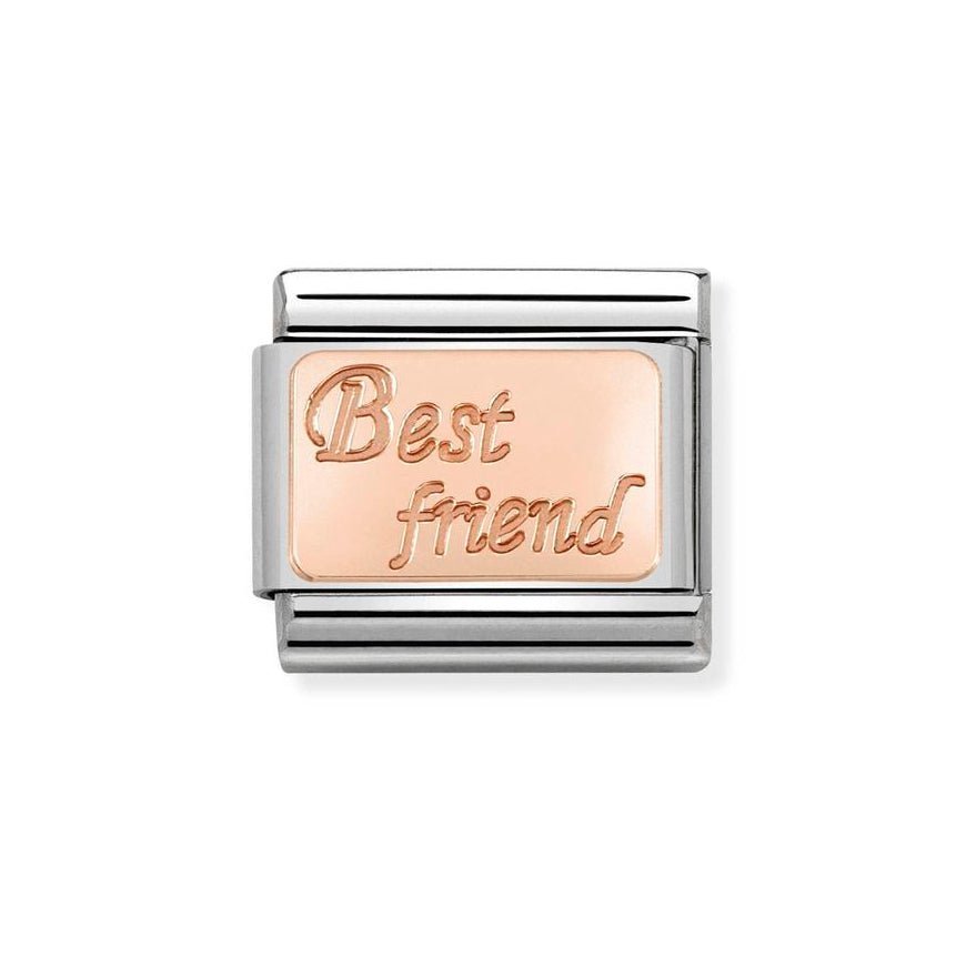 Nomination Rose Gold Starter Bracelet With Rose Gold Best Friend Charm - MococoNominationBracelets