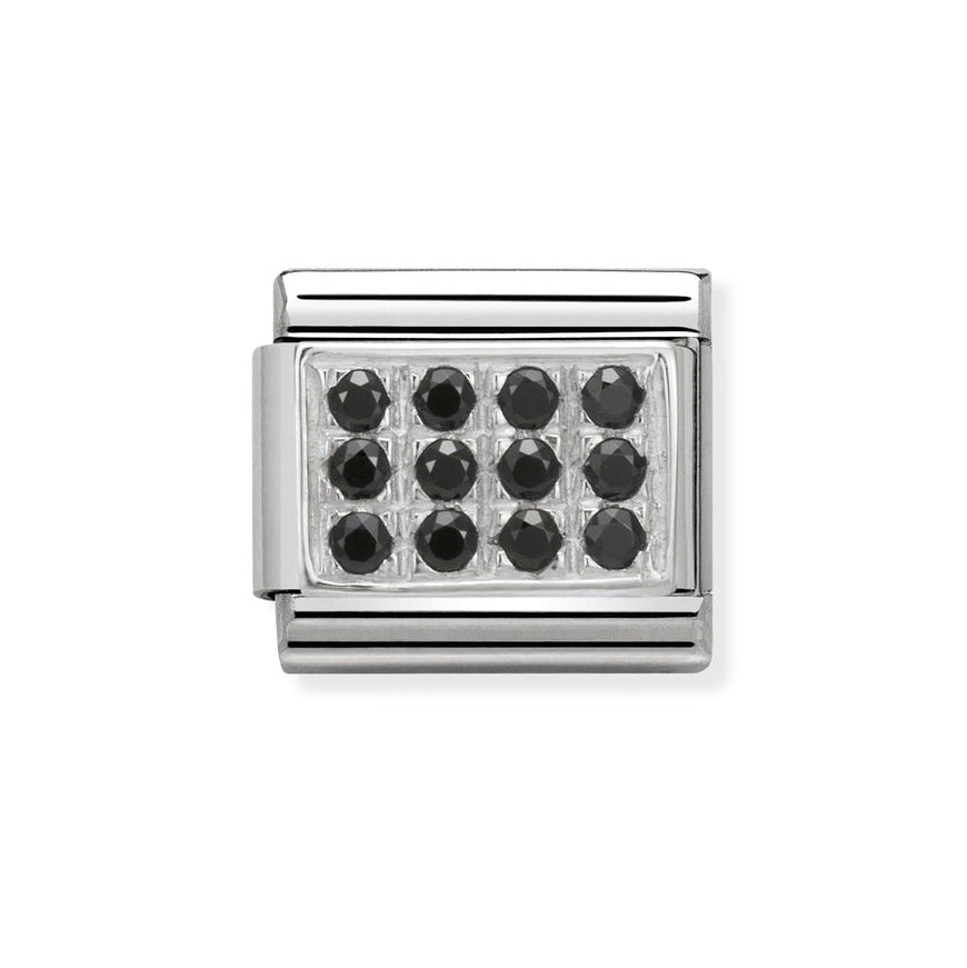 Nomination Silver Black Cubic Zirconia Pave Classic Charm - MococoNomination330307/108033497273857Charms and Links