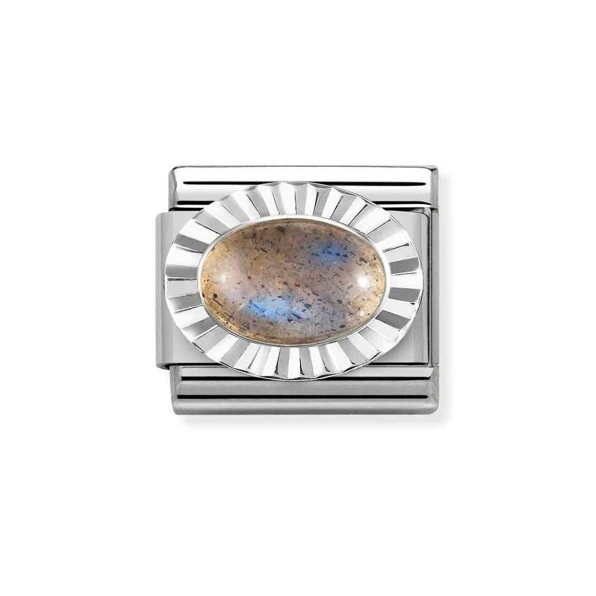 Nomination Silver Classic Diamond Oval Labradorite Charm - MococoNomination330507/408033497521767Charms and Links