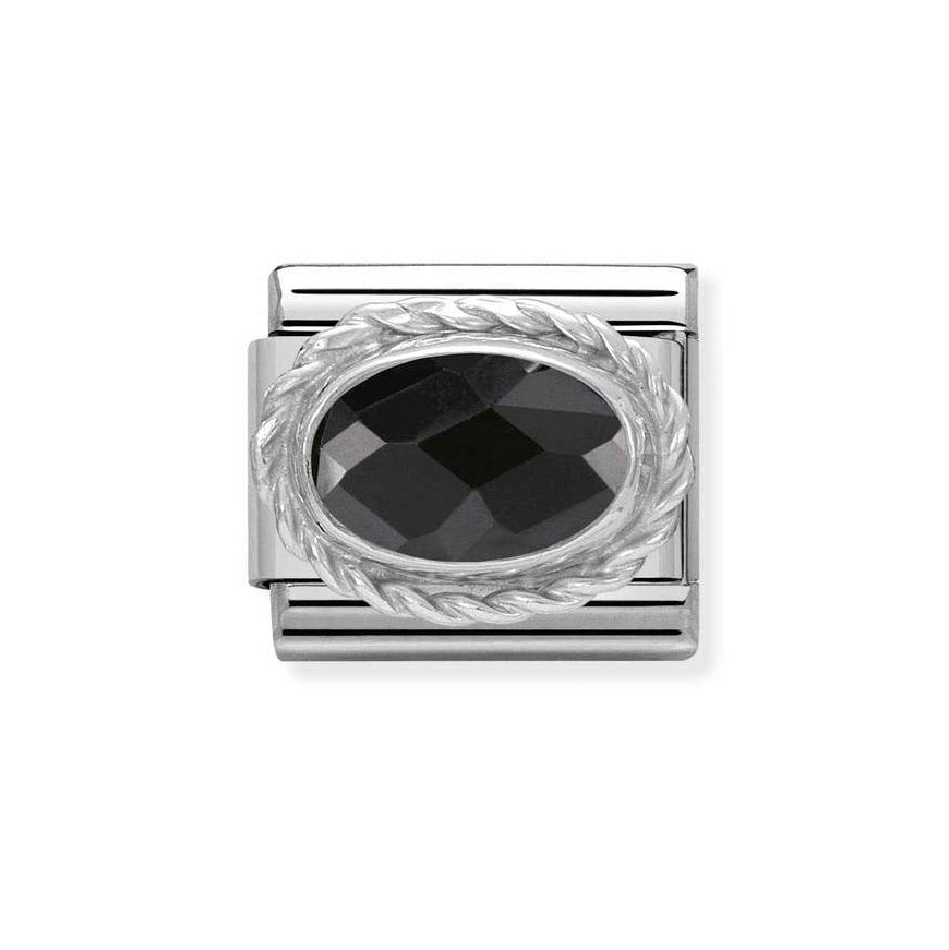 Nomination Silver Classic Faceted Cz Black Charm - MococoNomination330604/0118033497483133Charms and Links