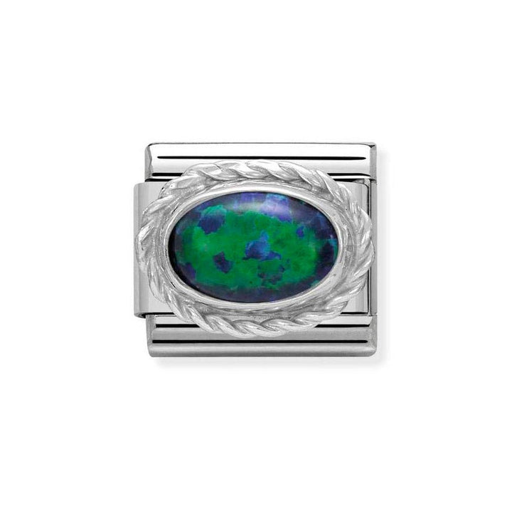 Nomination Silver Classic Green Opal Stone Charm - MococoNomination330503/268033497483256Charms and Links
