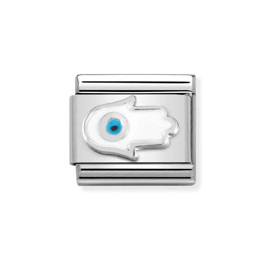 Nomination Silver Classic White Hand Of Fatima Charm - MococoNomination330204/268033497521637Charms and Links