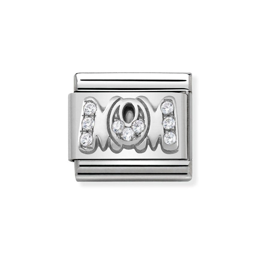 Nomination Silver & Cubic Zirconia Mom Charm - MococoNomination330316/078033497379023Charms and Links