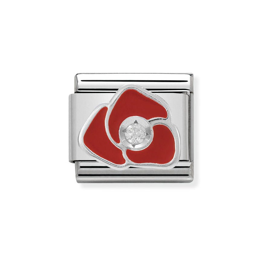 Nomination Silver Cubic Zirconia Red Rose Classic Charm - MococoNomination330305/058033497274359Charms and Links