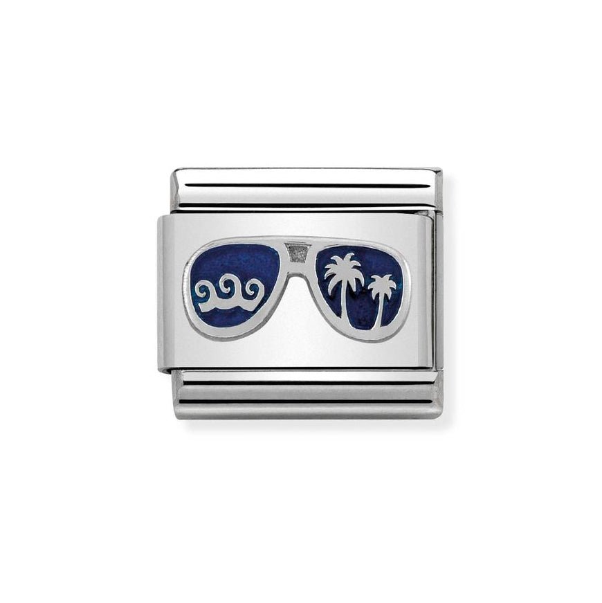 Nomination Silver Miami Blue Sunglasses Charm - MococoNomination330202/488033497443793Charms and Links