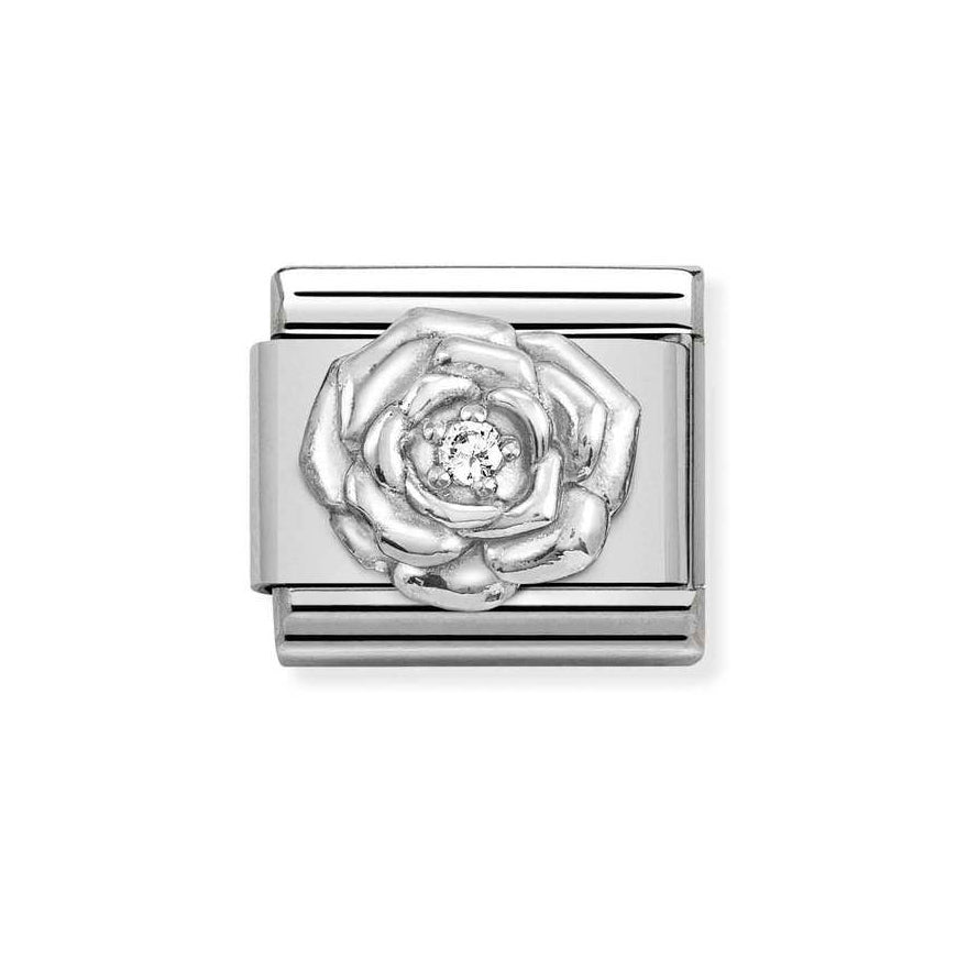 Nomination Silver Rose Charm With Cubic Zirconia Charm - MococoNomination330311/128033497496614Charms and Links