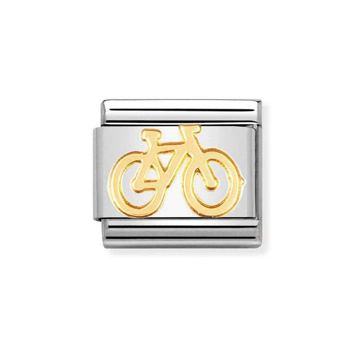 Nomination Stainless Steel and 18ct Gold Bike Classic Charm - MococoNomination030108/048033497011213Charms and Links