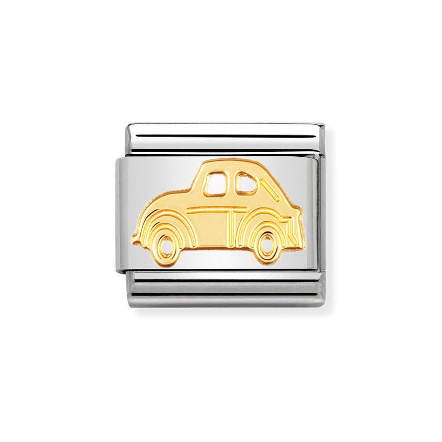 Nomination Stainless Steel and 18ct Gold Car Classic Charm - MococoNomination030108/058033497011220Charms and Links