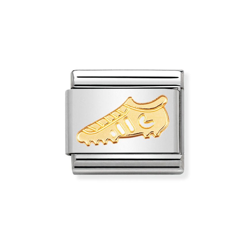 Nomination Stainless Steel and 18ct Gold Football Boot Classic Charm - MococoNomination030106/048033497010933Charms and Links