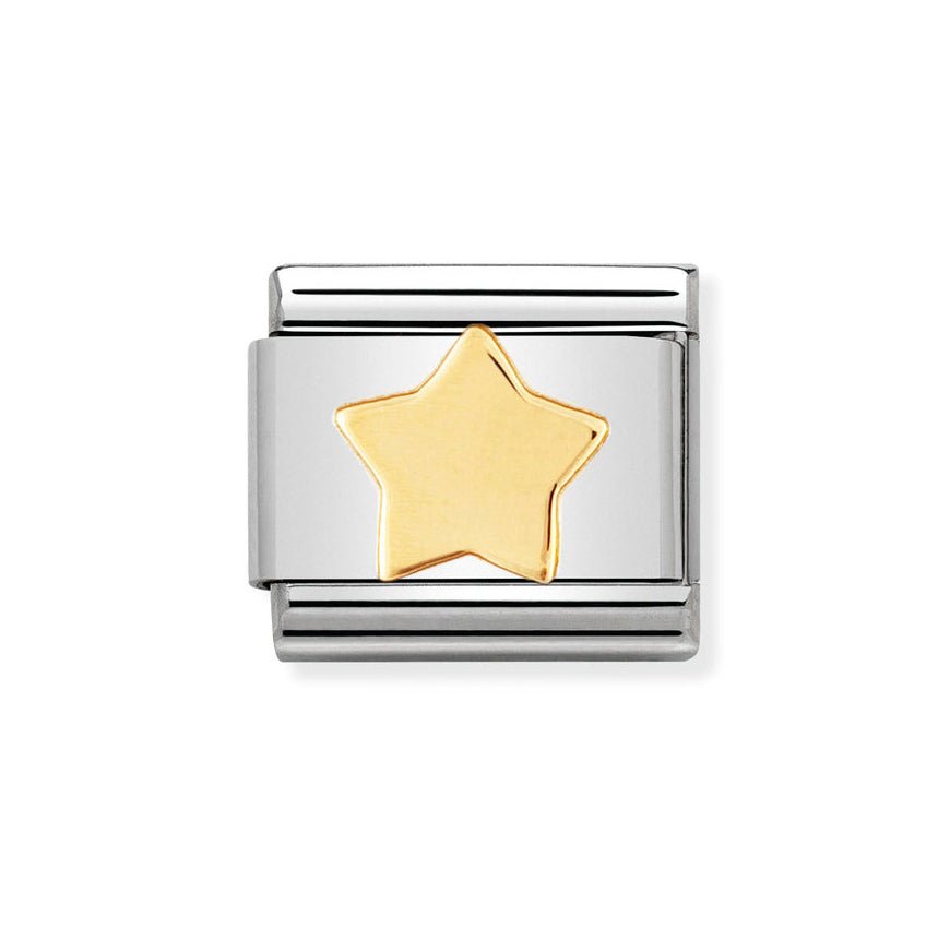 Nomination Stainless Steel and 18ct Gold Star Classic Charm - MococoNomination030110/178033497011480Charms and Links