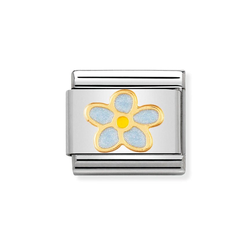 Nomination Two Tone & Enamel Forget Me Not Flower Charm - MococoNomination030214/448033497103369Charms and Links