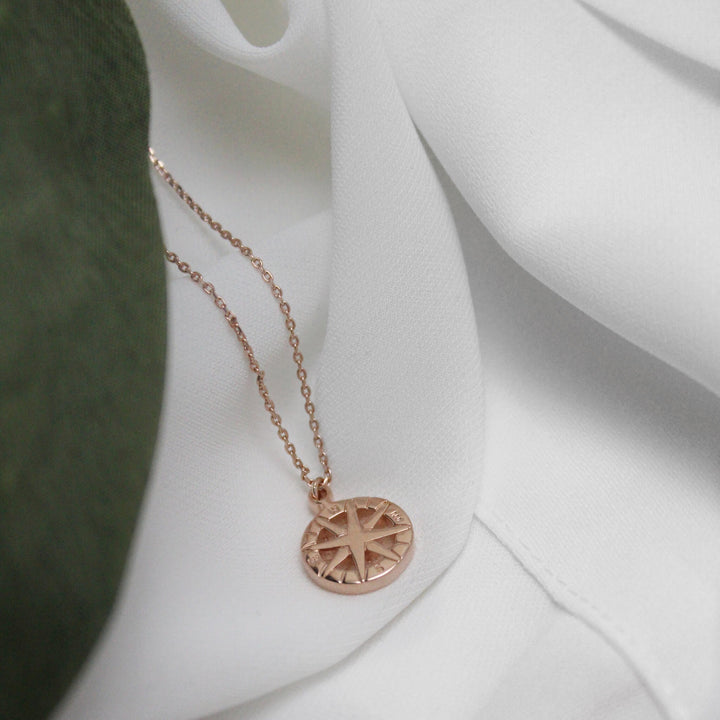 ol&co Rose Gold Compass Necklace - MococoOl&CoROCCOMP189911039030011Necklaces