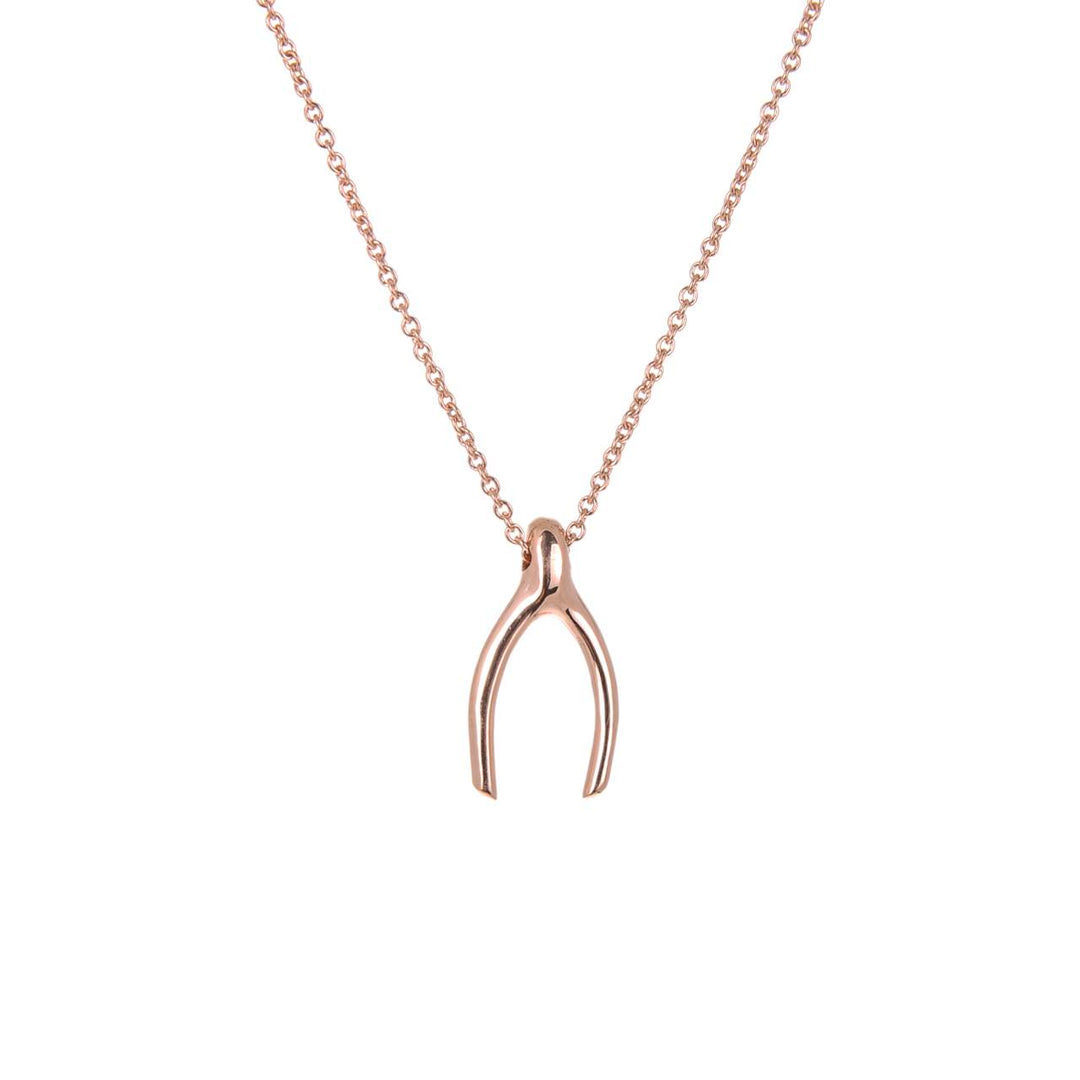 ol&co Rose Gold Wishbone Necklace - MococoOl&CoROCWB189610343100011Necklaces