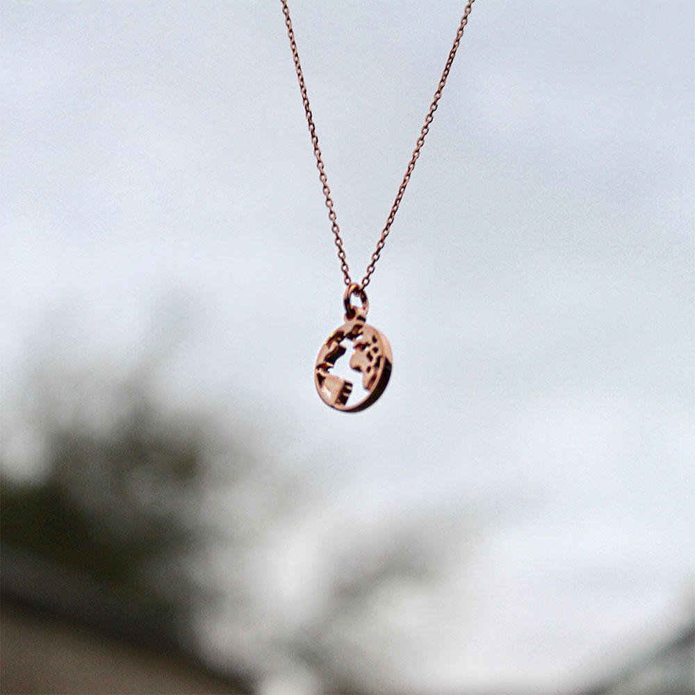 ol&co Rose Gold World Necklace - MococoOl&CoROCWOR189911042030011Necklaces