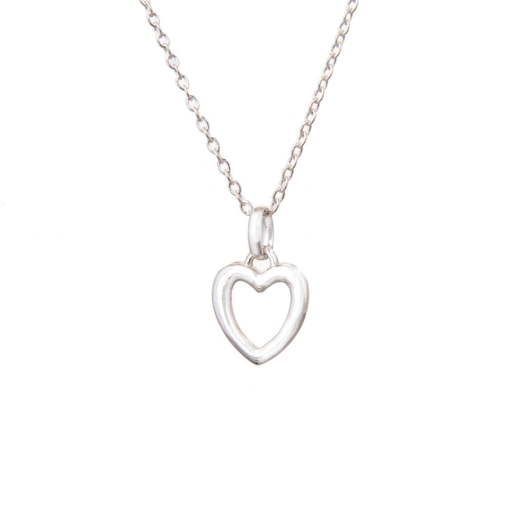 ol&co Silver Open Heart Necklace - MococoOl&CoSOCHRT18Necklaces
