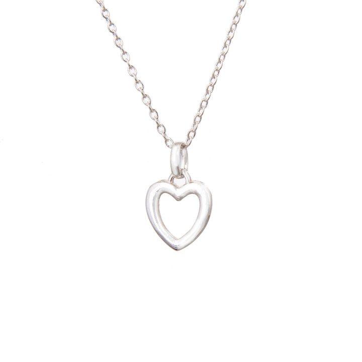 ol&co Silver Open Heart Necklace - MococoOl&CoSOCHRT18Necklaces