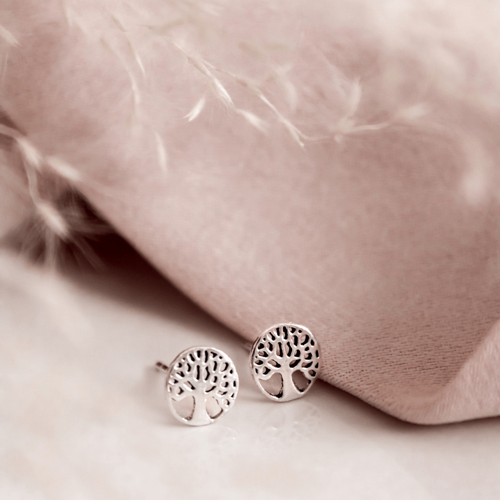 ol&co Silver Tree of Life Stud Earrings - MococoOl&CoMOCSS07Earrings