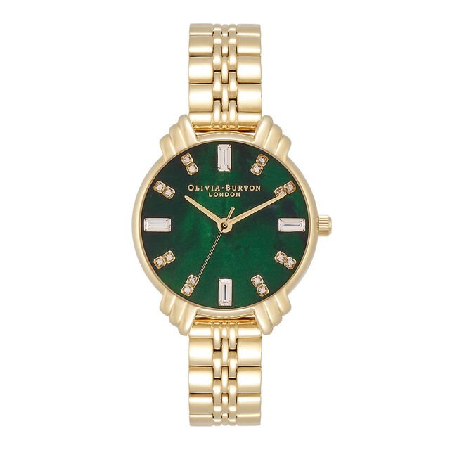 Olivia Burton Gold Art Deco Midi Dial Green Watch - MococoOlivia BurtonOB16DC027613272491082Watches and Accessories