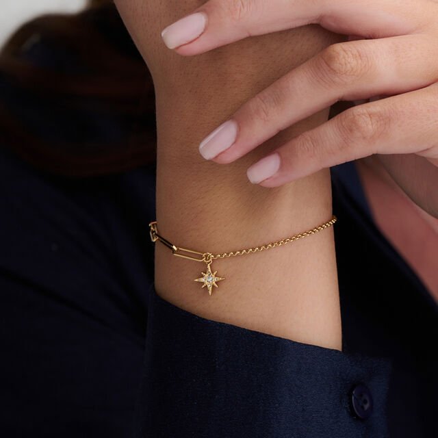 Olivia Burton Gold Celestial North Star Mismatch Bracelet - MococoOlivia BurtonOBJCLB477613272492843Bracelets