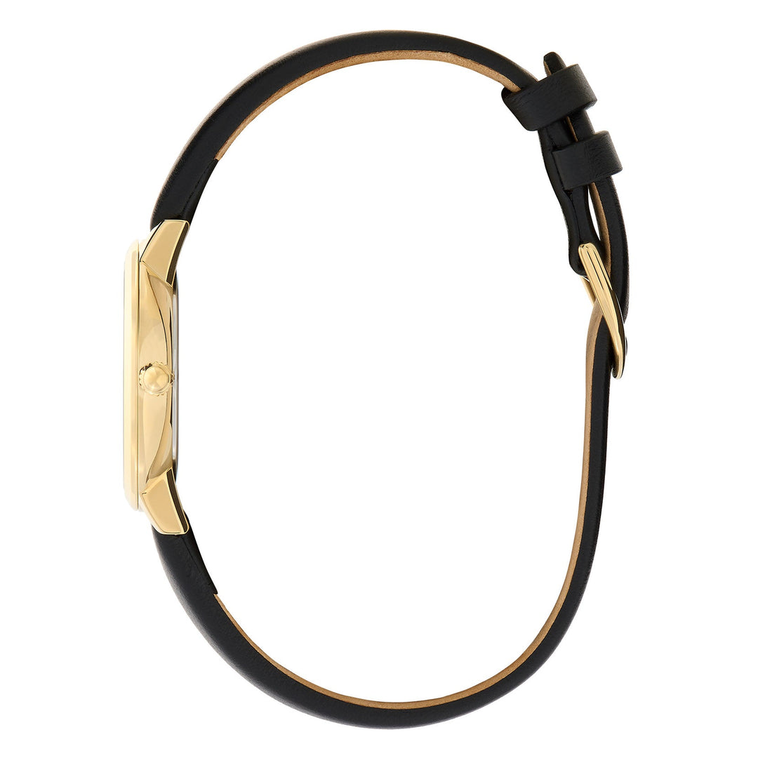 Olivia Burton Gold Ultra Slim Bee Black Leather Watch - MococoOlivia Burton240000197613272511704Watches and Accessories