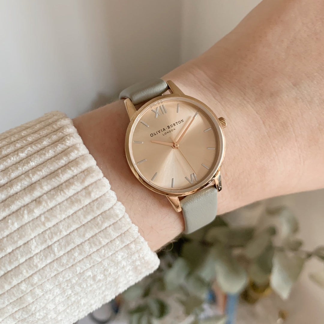 Olivia Burton Midi Dial Grey Strap Rose Gold Watch - MococoOlivia BurtonOB16EN117613272441308Watches and Accessories