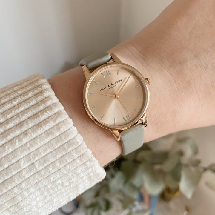 Olivia Burton Midi Dial Grey Strap Rose Gold Watch - MococoOlivia BurtonOB16EN117613272441308Watches and Accessories