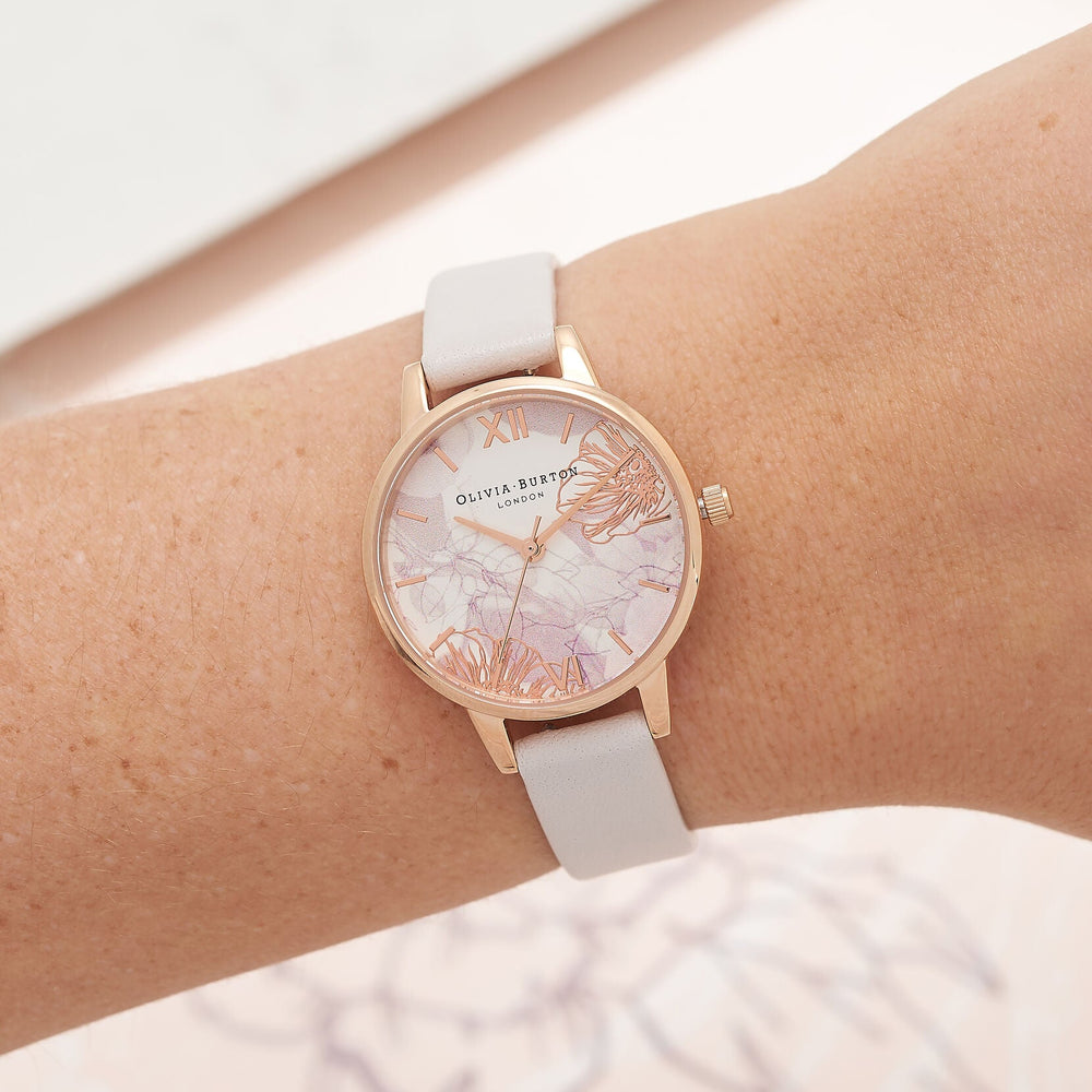 Olivia Burton Rose Gold Abstract Floral Dial Blush Strap Watch - MococoOlivia BurtonOB16VM125060496416896Watches and Accessories