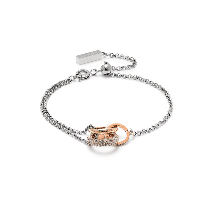 Olivia Burton Silver and Rose Gold Entwine Bracelet - MococoOlivia Burton241000067613272525190Bracelets