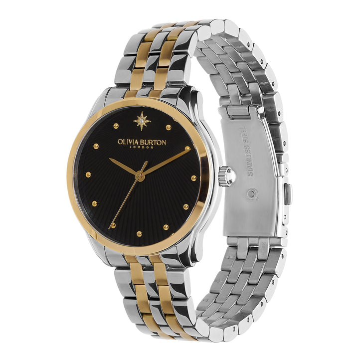 Olivia Burton Silver & Gold Starlight Black Dial Watch - MococoOlivia Burton240000497613272515436Watches and Accessories