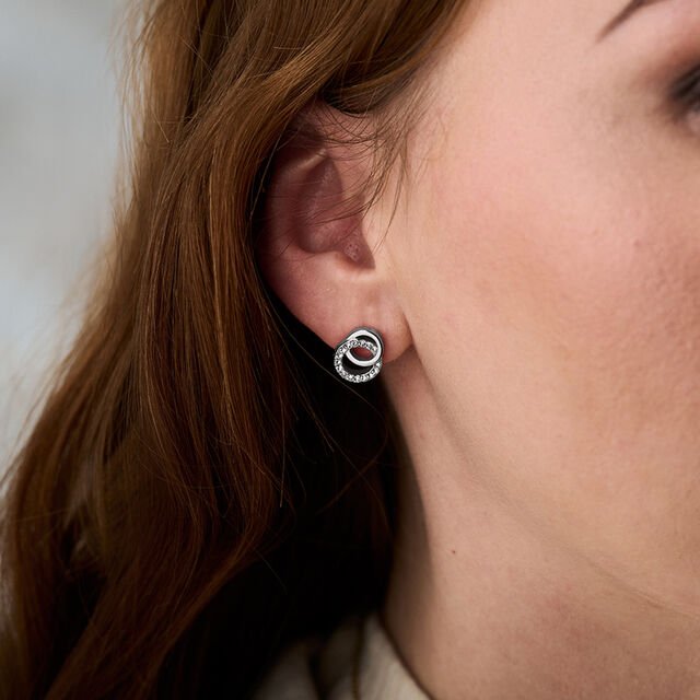Olivia Burton Silver Interlink Drop Stud Earrings - MococoOlivia BurtonOBJCOE2207613272460446Earrings
