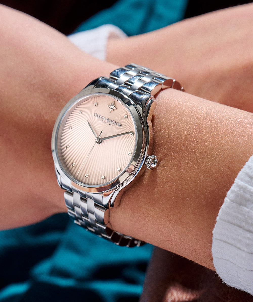 Olivia Burton Silver Starlight Pink Dial Watch - MococoOlivia Burton240000477613272515412Watches and Accessories