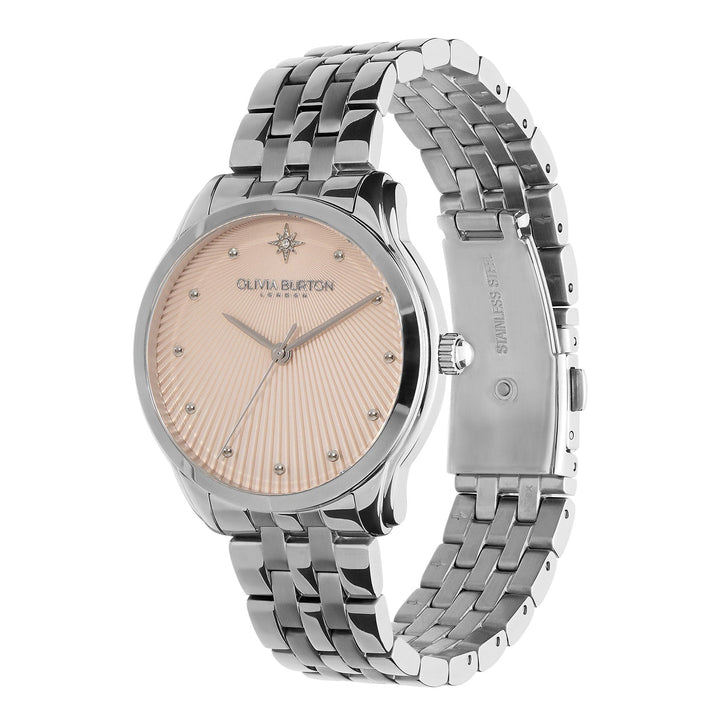 Olivia Burton Silver Starlight Pink Dial Watch - MococoOlivia Burton240000477613272515412Watches and Accessories