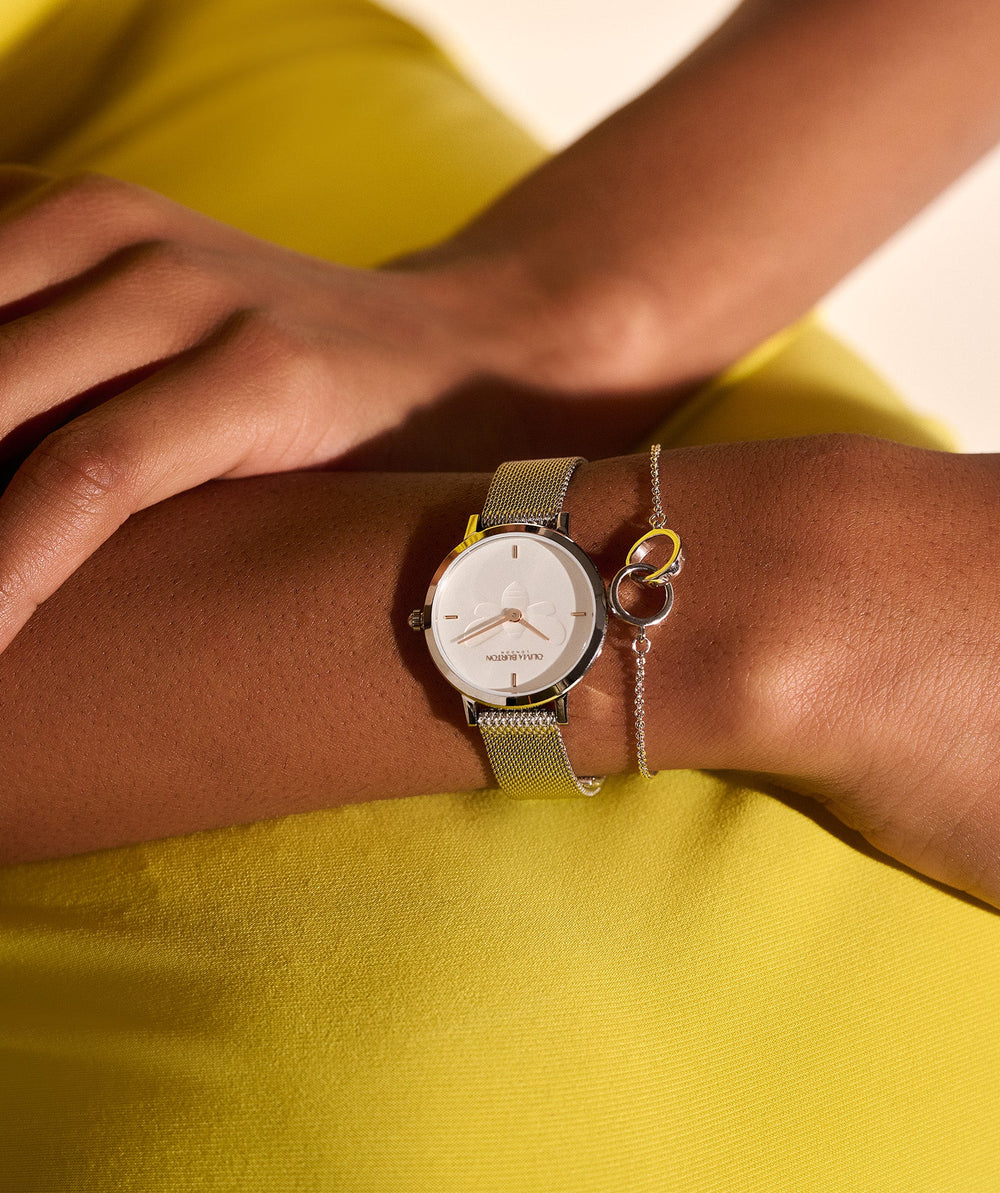 Olivia Burton Silver Ultra Slim Bee Watch - MococoOlivia Burton240000217613272511728Watches and Accessories