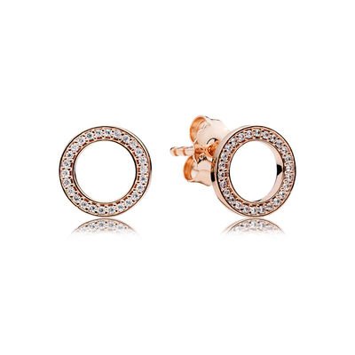 Pandora Rose Gold Circle Stud Earrings - MococoPandora280585CZ5700302496352Earrings