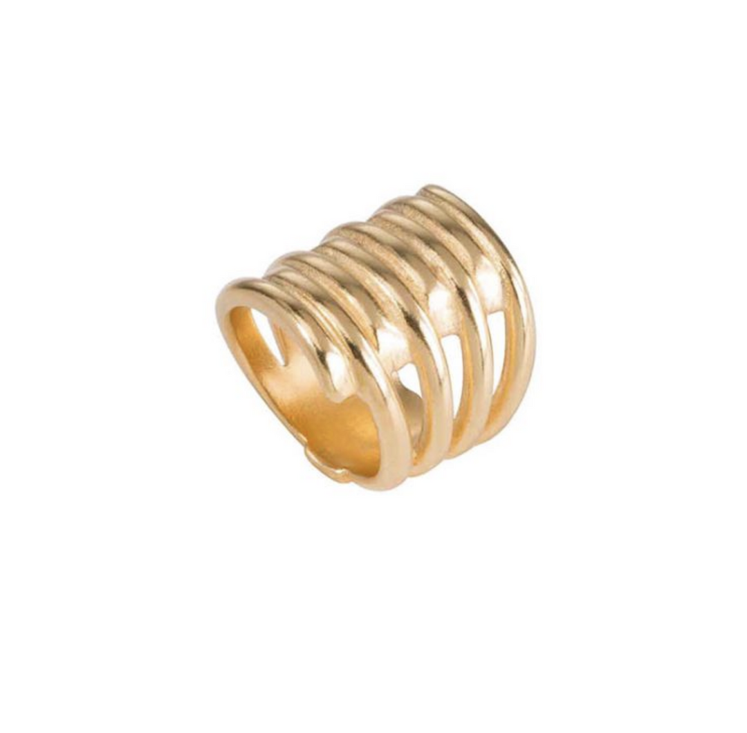 UNOde50 Gold Tornado Ring