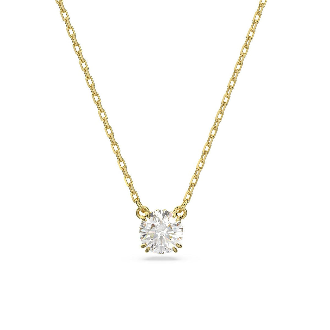 Swarovski Gold Stilla Round Cut Pendant Necklace - MococoSwarovski56367039009656367032Necklaces