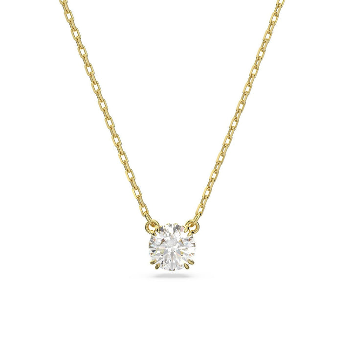 Swarovski Gold Stilla Round Cut Pendant Necklace - MococoSwarovski56367039009656367032Necklaces