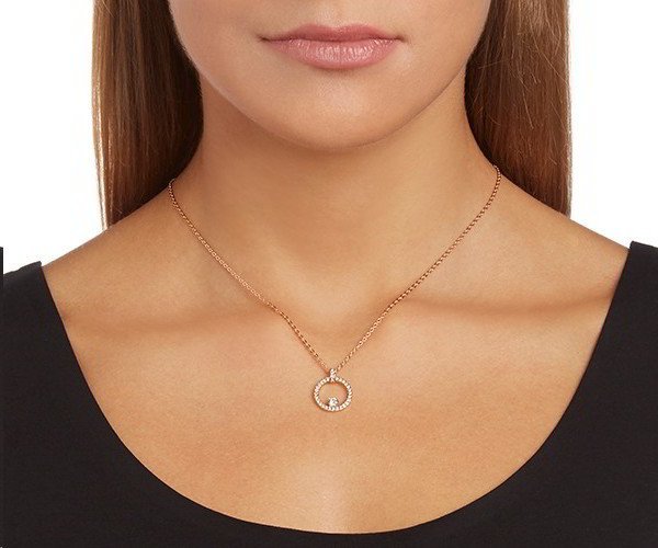 Swarovski Rose Gold Constella Circle Pendant Necklace - MococoSwarovski52024469009652024465Necklaces