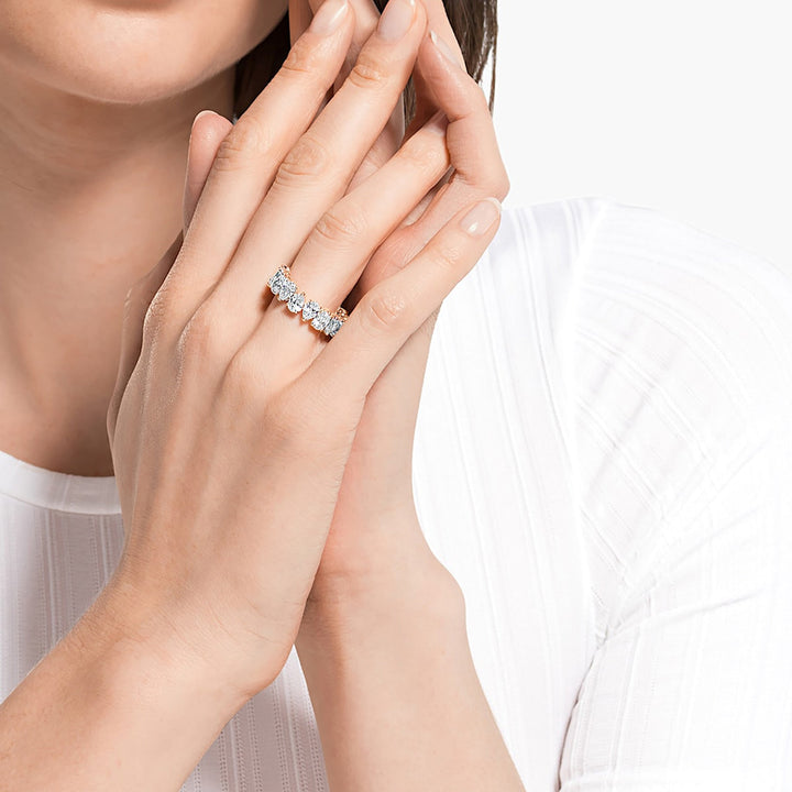 Swarovski Rose Gold Matrix Vittore Pear Cut Ring - MococoSwarovski55854259009655854250Rings