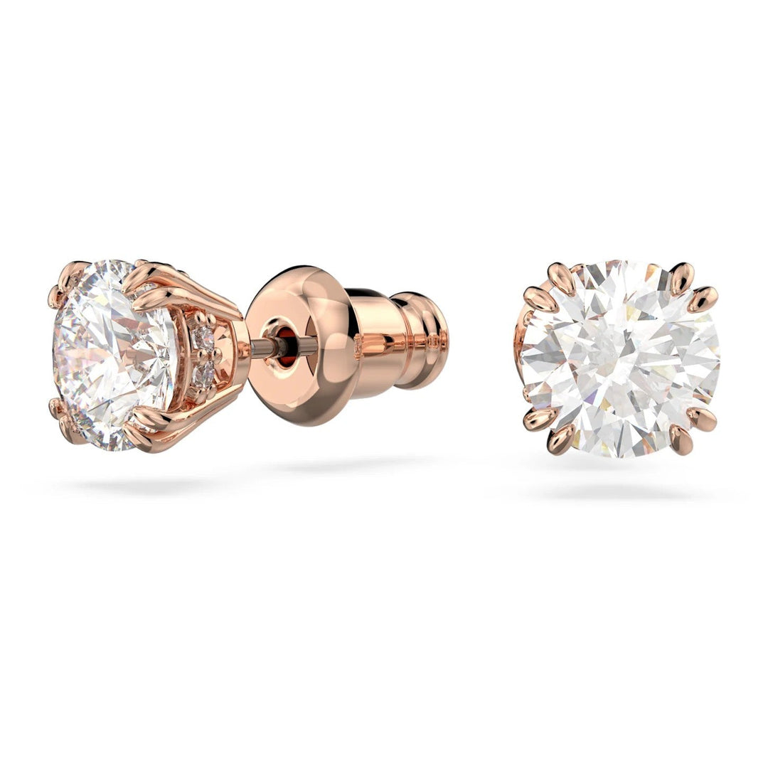Swarovski Rose Gold Stilla Round Cut Stud Earrings - MococoSwarovski56388019009656388013Earrings