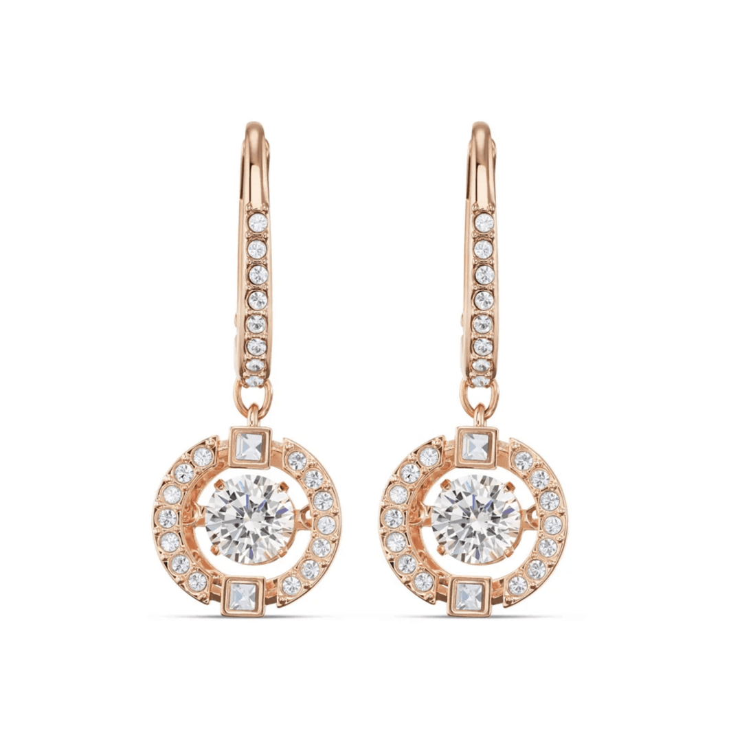 Swarovski Rose Gold Una Sparkling Dance Drop Earrings - MococoSwarovski55047539009655047539Earrings