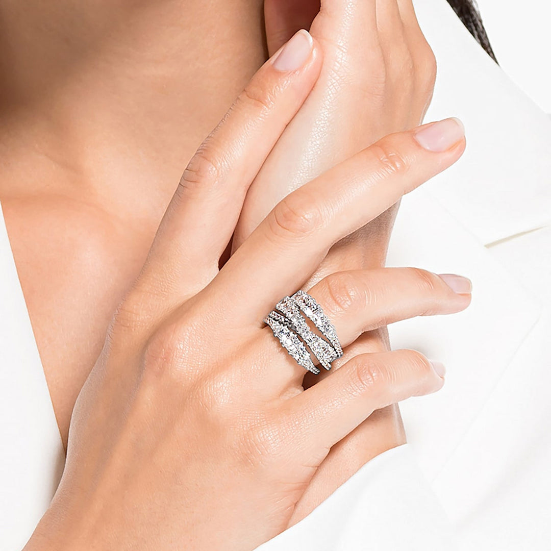 Swarovski Silver Hyperbola Twist Ring - MococoSwarovski5584656Rings