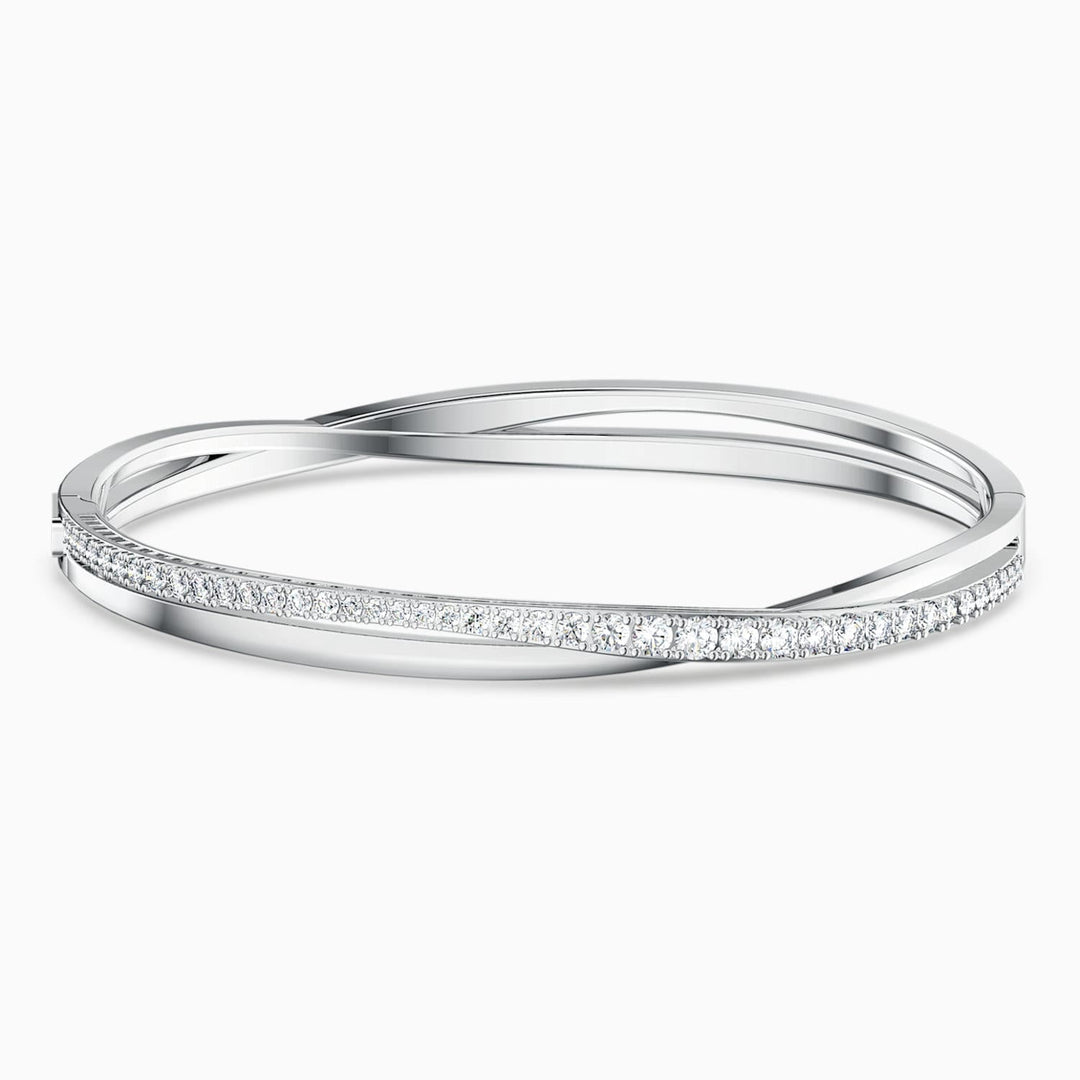 Swarovski Silver Hyperbola Twist Rows Bangle - MococoSwarovski55652109009655652108Bracelets