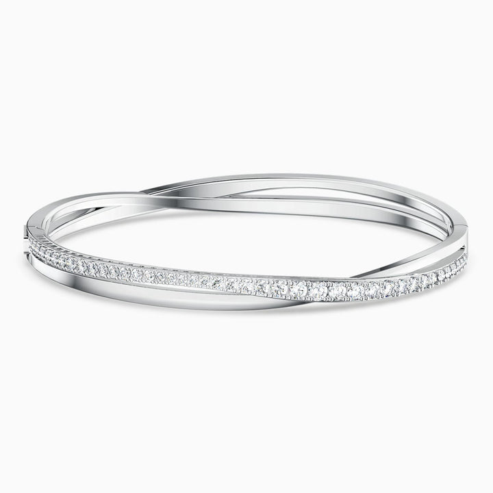 Swarovski Silver Hyperbola Twist Rows Bangle - MococoSwarovski55652109009655652108Bracelets