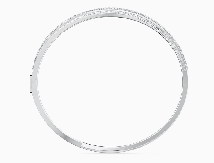 Swarovski Silver Hyperbola Twist Rows Bangle - MococoSwarovski55652109009655652108Bracelets