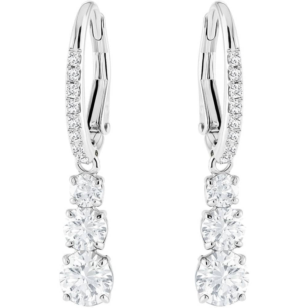Swarovski Silver Stilla Attract Trilogy Hoop Earrings - MococoSwarovski54161559009654161557Earrings